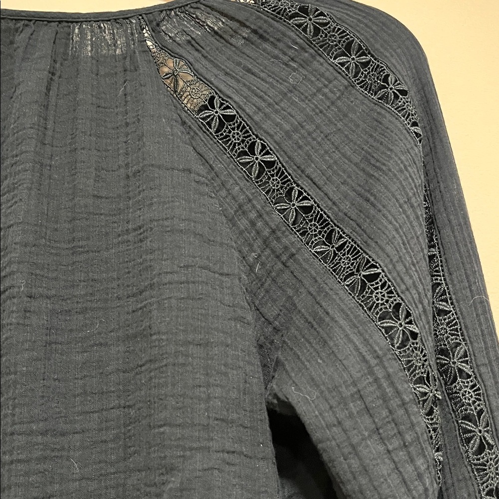 Universal Thread Black Button-Up Blouse - image 4